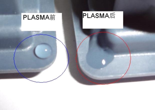 等離子處理前后對比